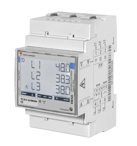 Wallbox load balancing module energiemeter voor DIN-rail montage